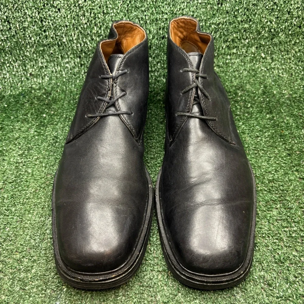 Johnston Murphy Waterproof Leather Comfort Chukka Boots Black Mens‎ Size 10M